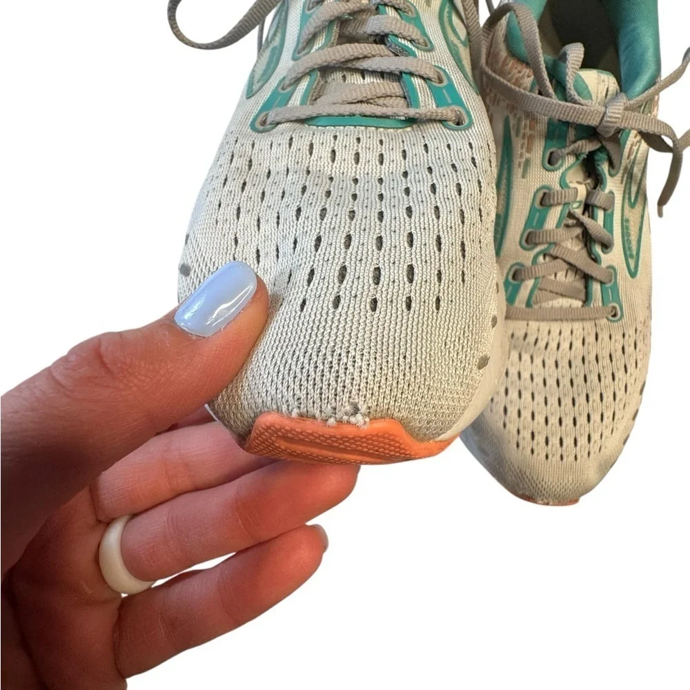 Brooks Glycerin 20 Running Shoes Womens 10.5 Gray Teal Cushioned Neutral Trainer